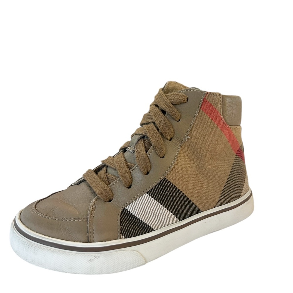 Burberry  Kid Tan High-Top  Sneakers